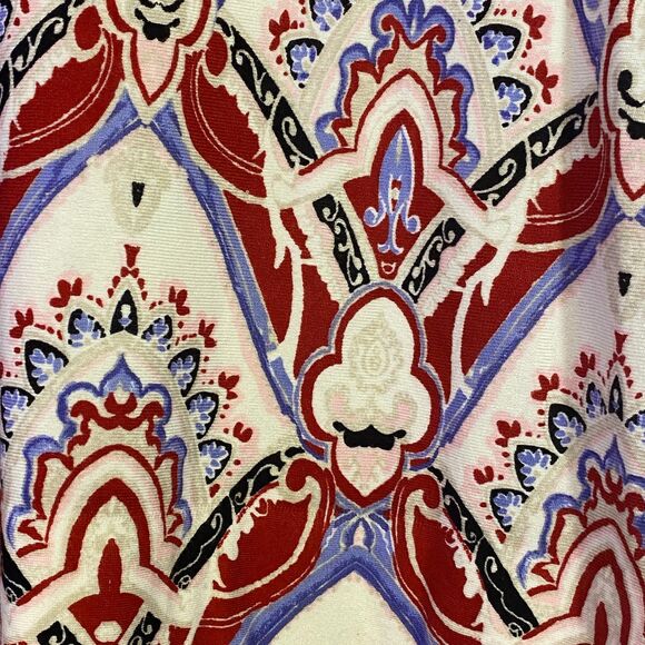 Chico's 3/4 Sleeve Tunic Shirt Size 3 (XL/16) Multicolored Rayon/Nylon Blend - Picture 4 of 11